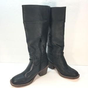XOXO‎ Womens Knee High Boot Faux Leather Black Sz 6